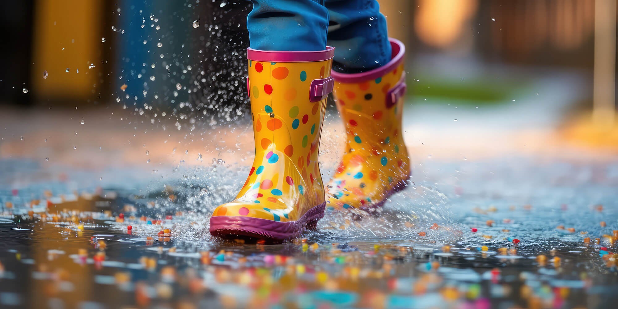 Kid in rain Vitaminfit